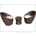 Luxury Outdoor Round Rattan Garden Furniture / All Weather